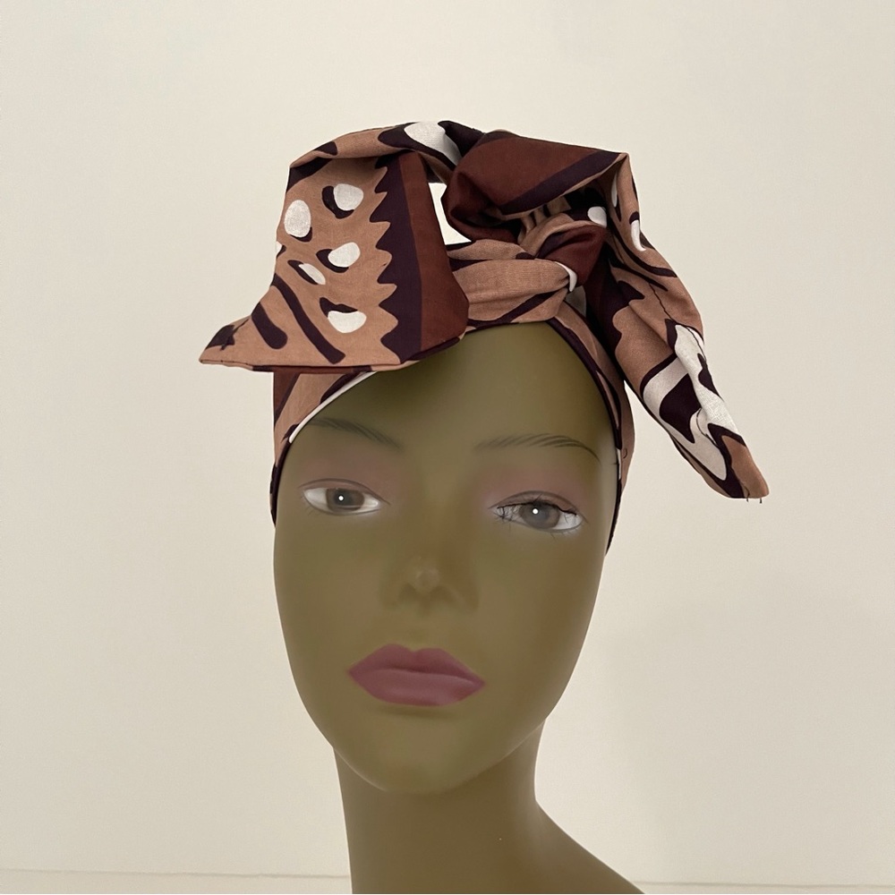Tan and Brown Vintage-Inspired Hat